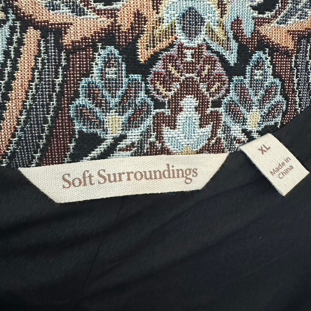 Soft Surroundings Venezia Paisley Metallic Jacket Elegant Evening Multi Size XL - Picture 11 of 11